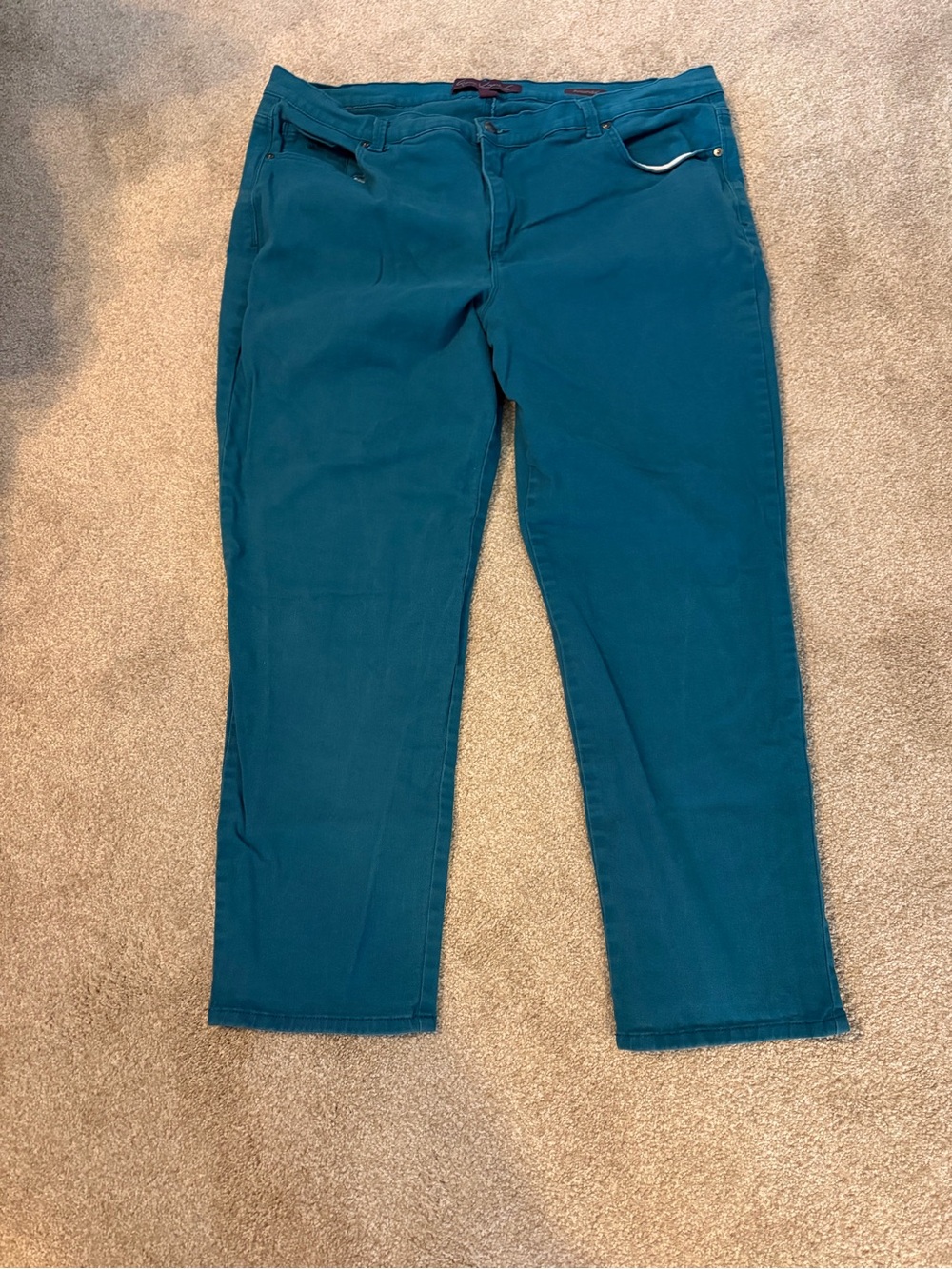 Gloria Vanderbilt Teal Skinny Jeans - Picture 2 of 4